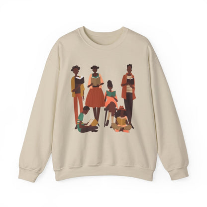 Brown Readers Sweatshirt - Afrocentric Art by The Trini Gee