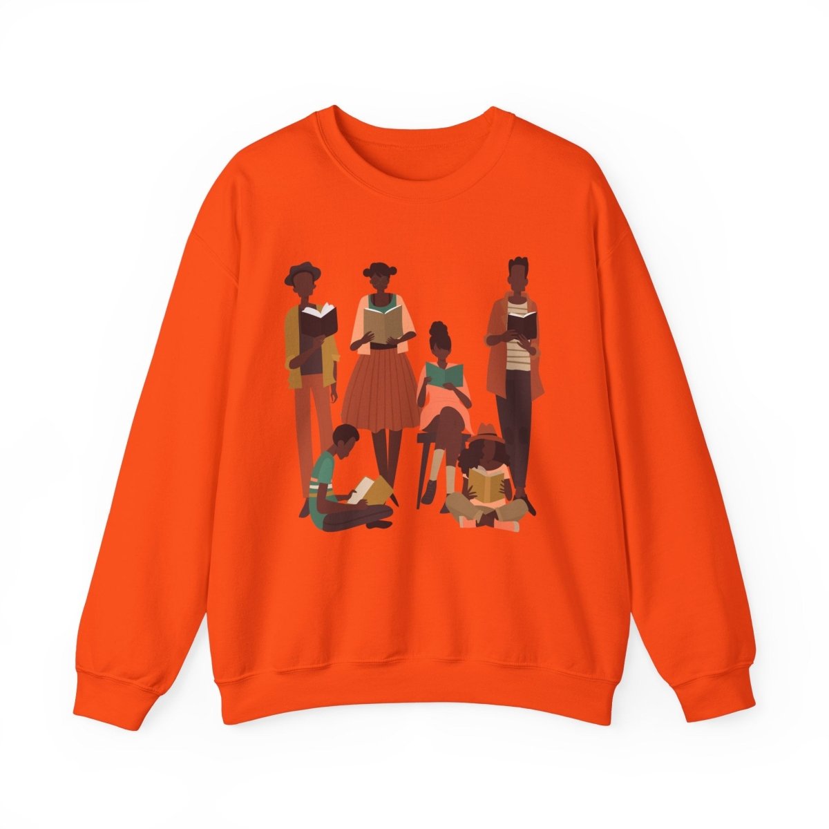 Brown Readers Sweatshirt - Afrocentric Art by The Trini Gee