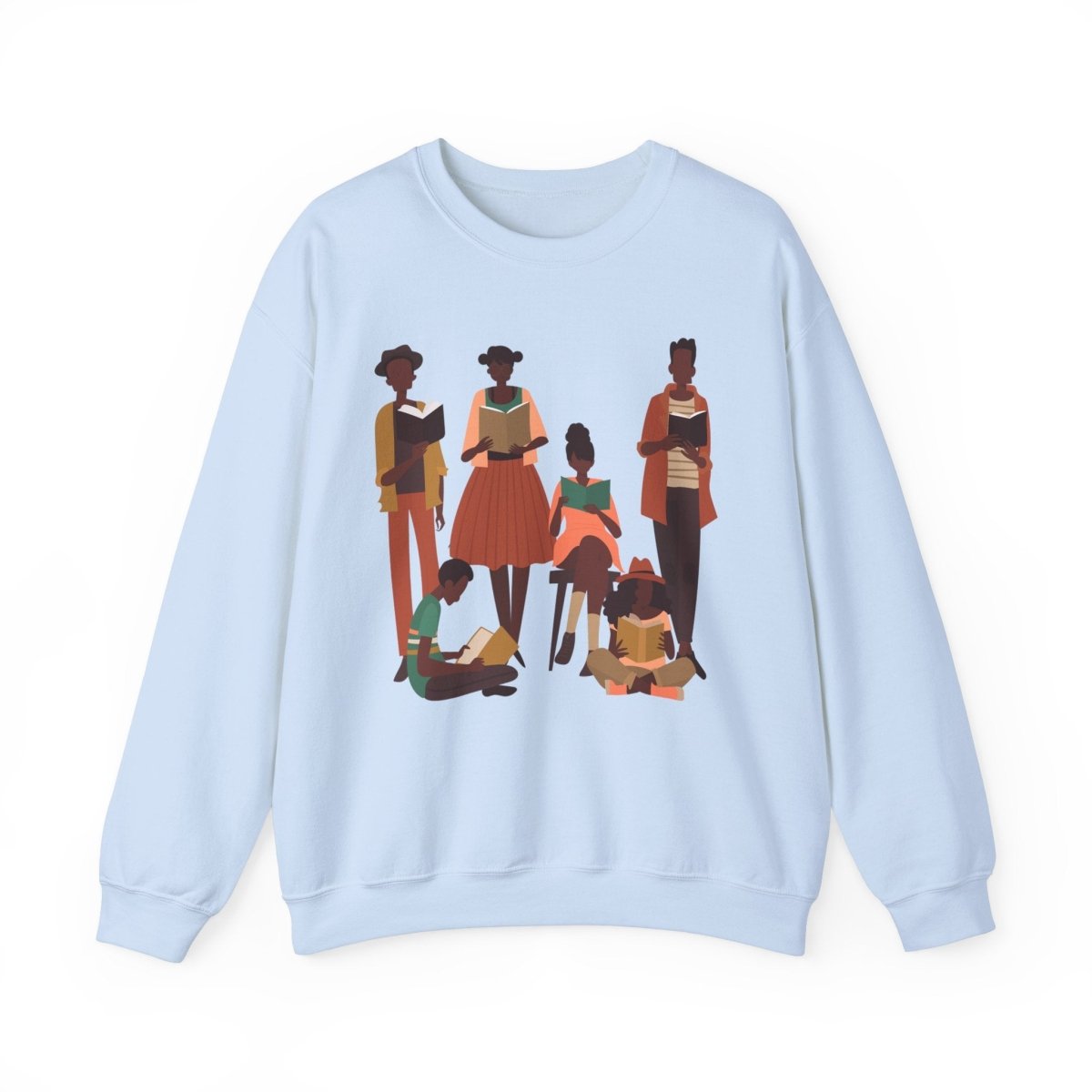 Brown Readers Sweatshirt - Afrocentric Art by The Trini Gee