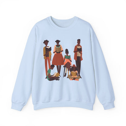 Brown Readers Sweatshirt - Afrocentric Art by The Trini Gee