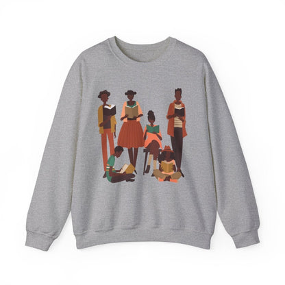 Brown Readers Sweatshirt - Afrocentric Art by The Trini Gee