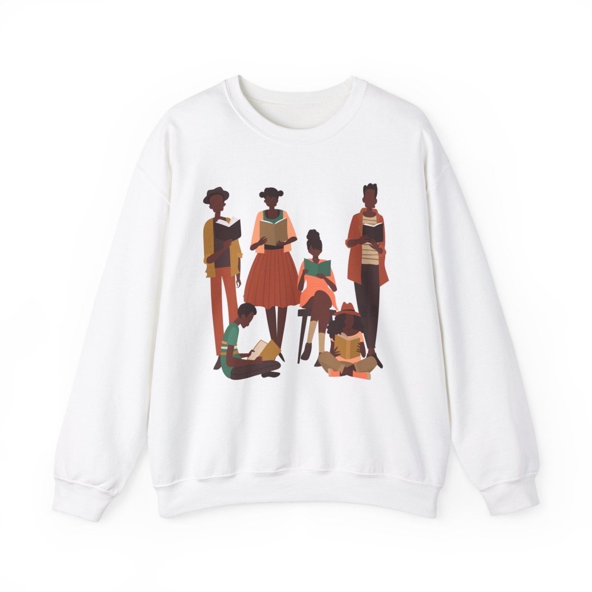 Brown Readers Sweatshirt - Afrocentric Art by The Trini Gee