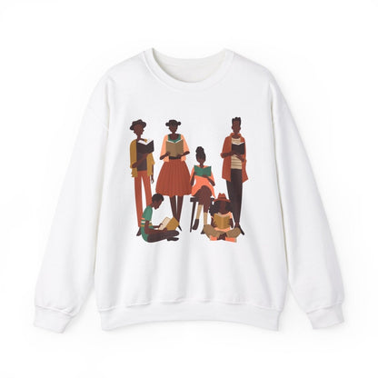 Brown Readers Sweatshirt - Afrocentric Art by The Trini Gee