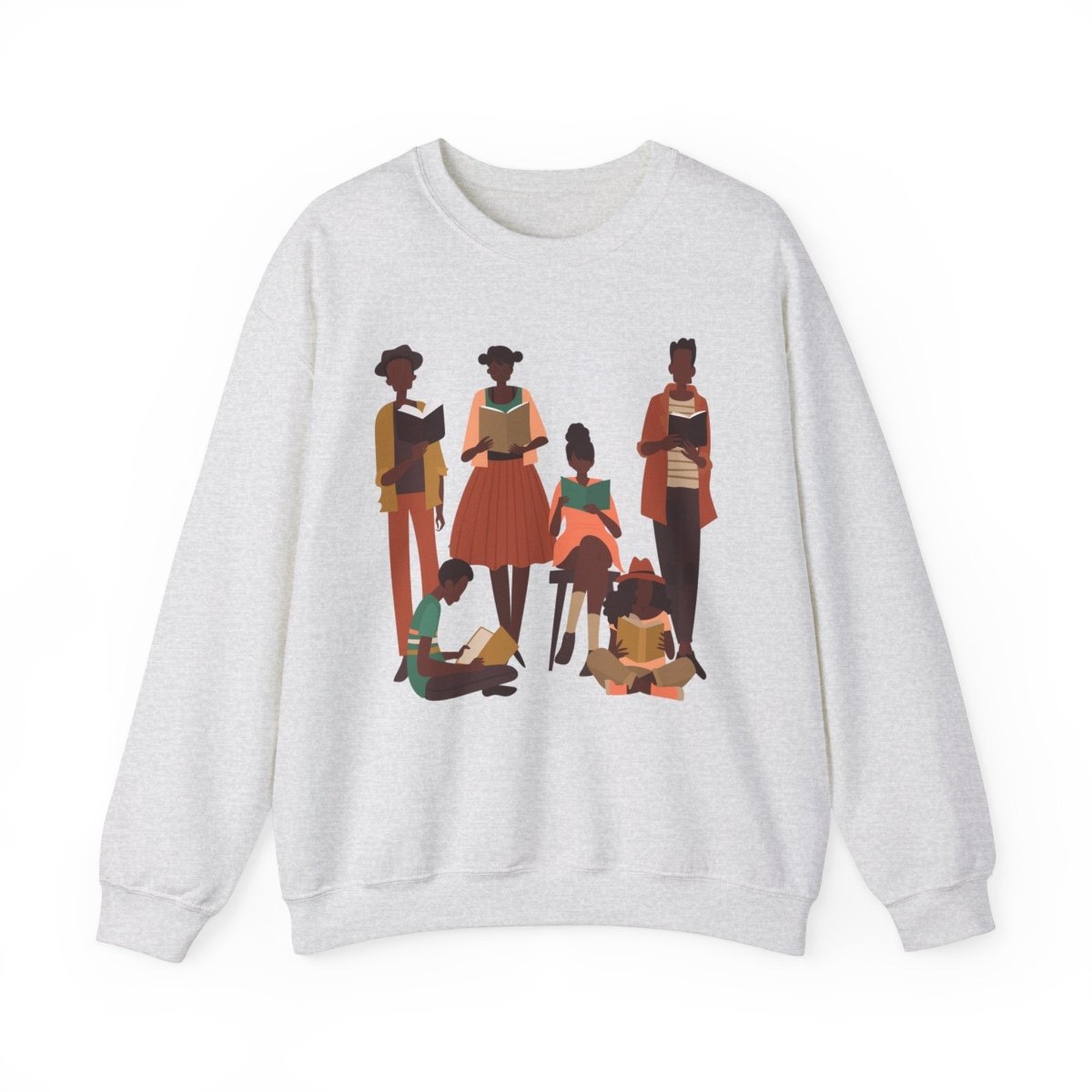 Brown Readers Sweatshirt - Afrocentric Art by The Trini Gee