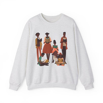 Brown Readers Sweatshirt - Afrocentric Art by The Trini Gee