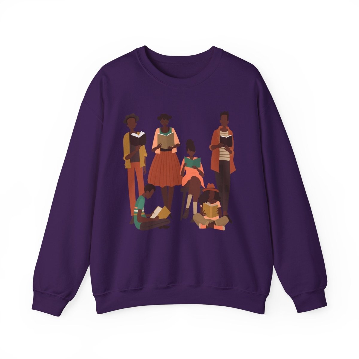 Brown Readers Sweatshirt - Afrocentric Art by The Trini Gee