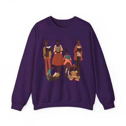 Brown Readers Sweatshirt - Afrocentric Art by The Trini Gee