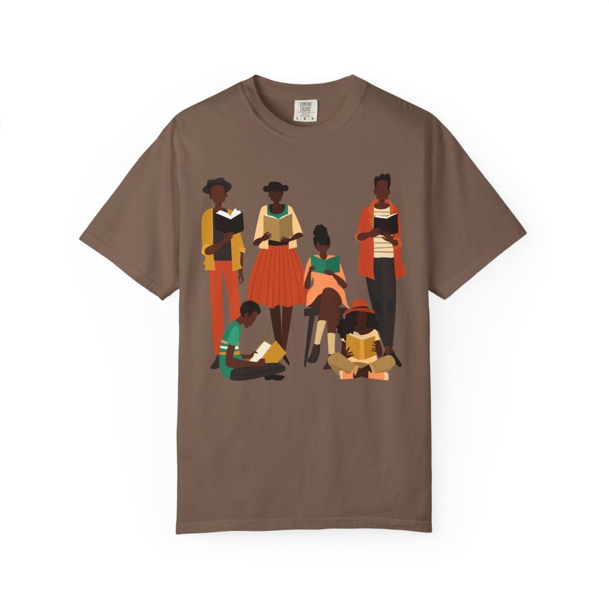Brown Readers T-shirt - Afrocentric Art by The Trini Gee