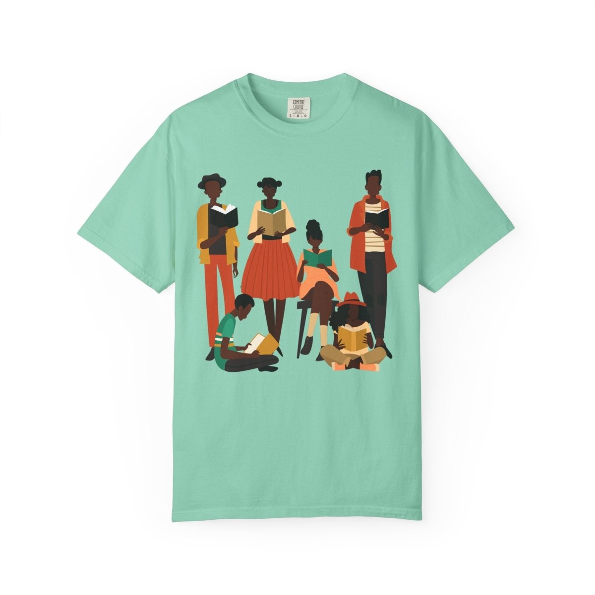 Brown Readers T-shirt - Afrocentric Art by The Trini Gee