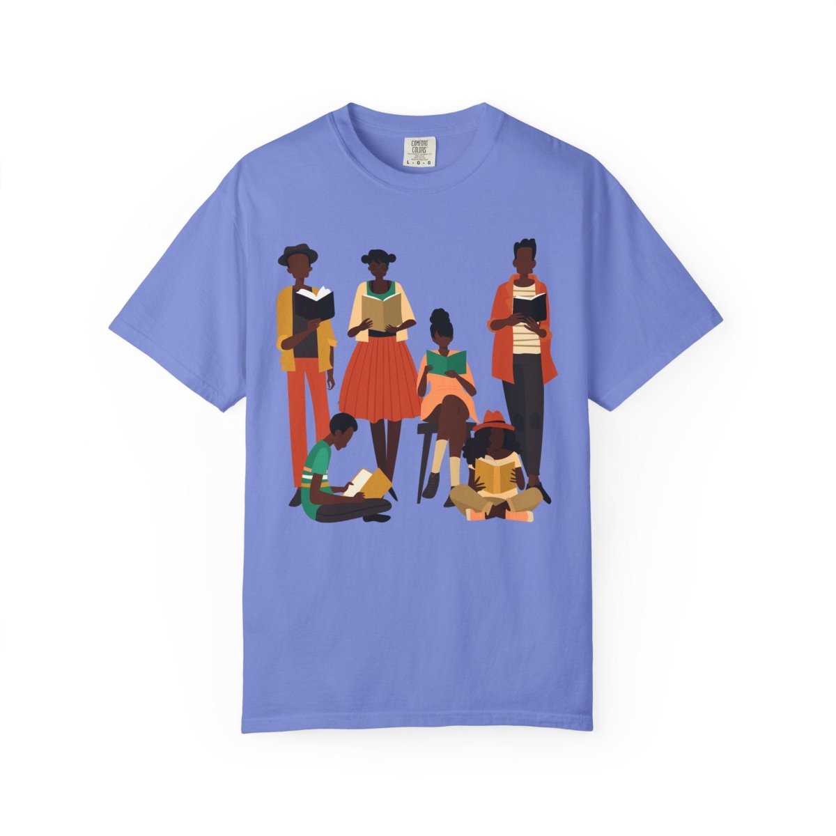 Brown Readers T-shirt - Afrocentric Art by The Trini Gee