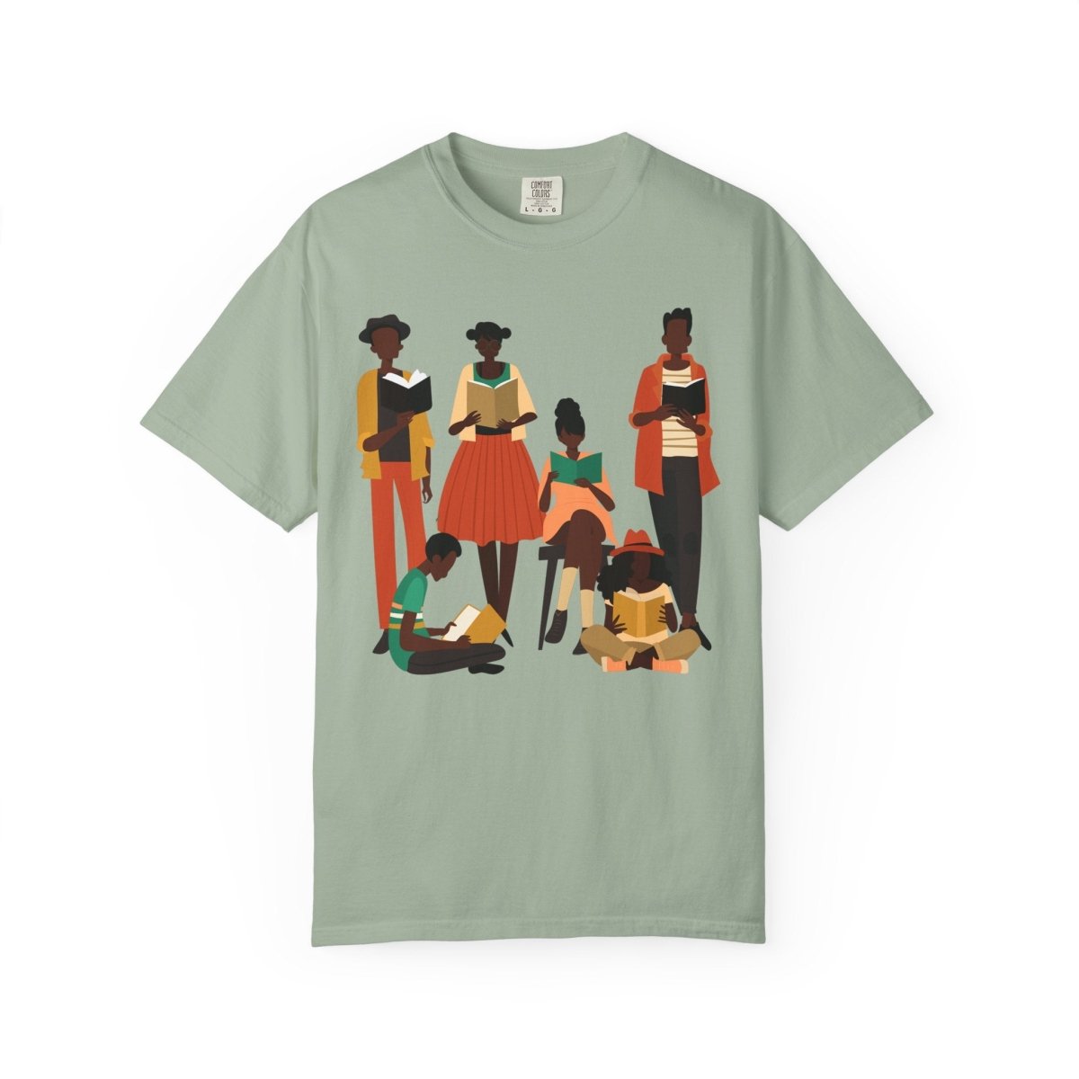 Brown Readers T-shirt - Afrocentric Art by The Trini Gee