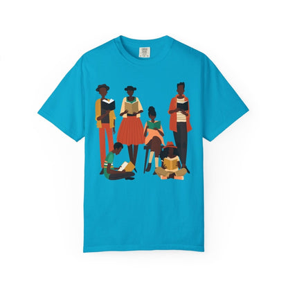 Brown Readers T-shirt - Afrocentric Art by The Trini Gee