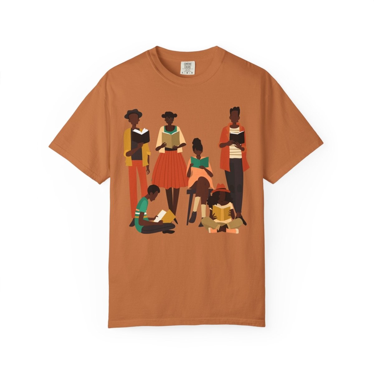 Brown Readers T-shirt - Afrocentric Art by The Trini Gee