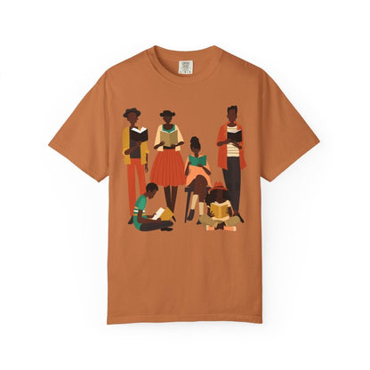 Brown Readers T-shirt - Afrocentric Art by The Trini Gee