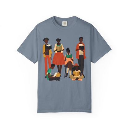 Brown Readers T-shirt - Afrocentric Art by The Trini Gee