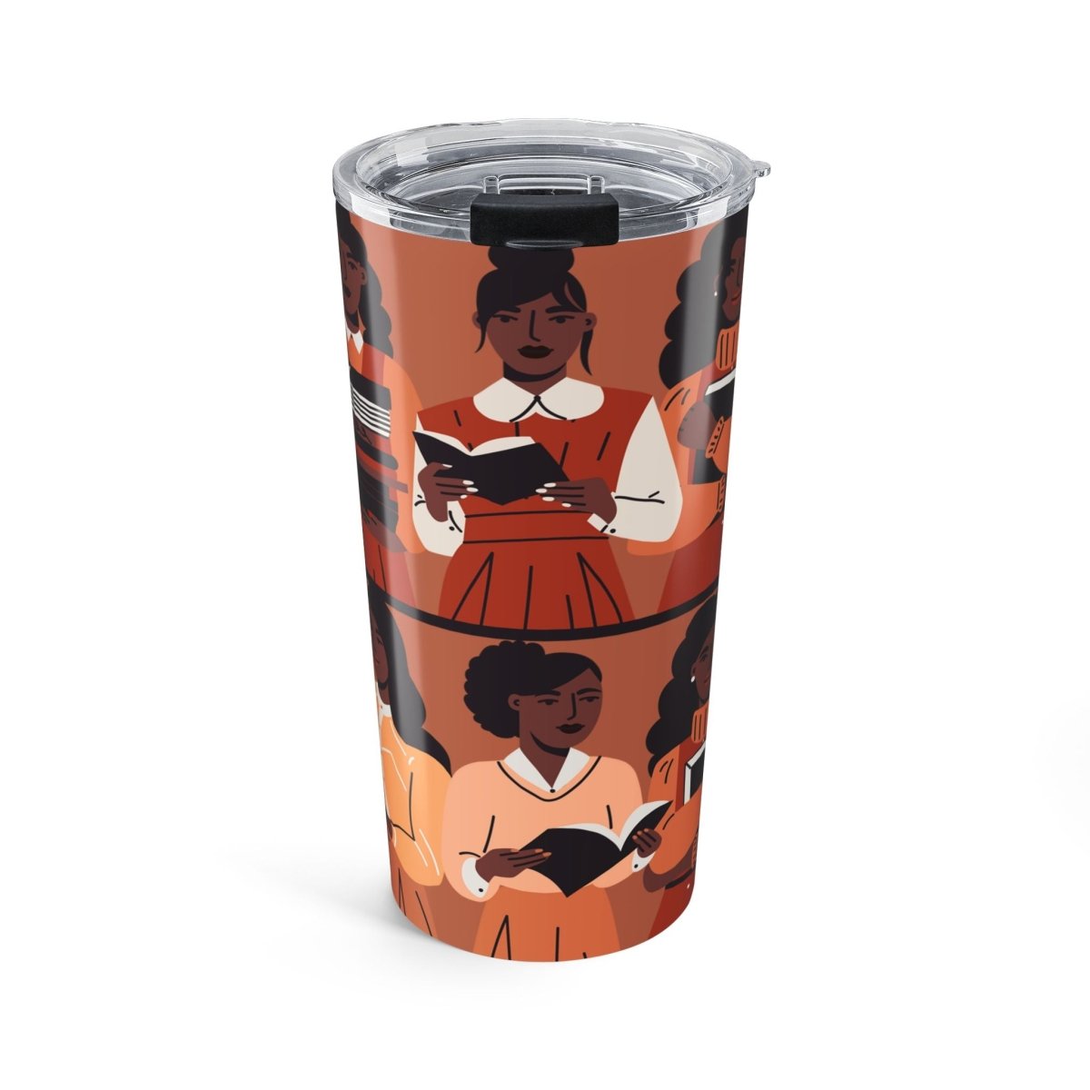 Brown Readers Tumbler - Afrocentric Art by The Trini Gee