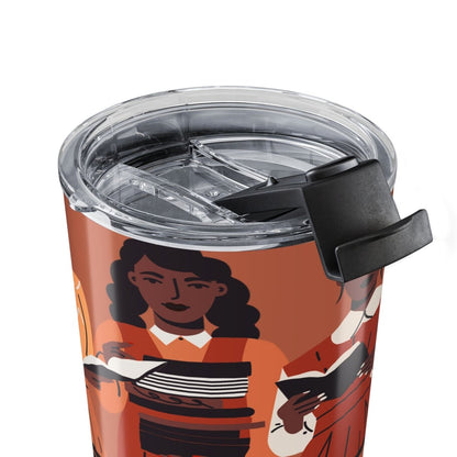 Brown Readers Tumbler - Afrocentric Art by The Trini Gee