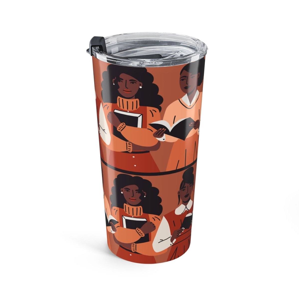 Brown Readers Tumbler - Afrocentric Art by The Trini Gee