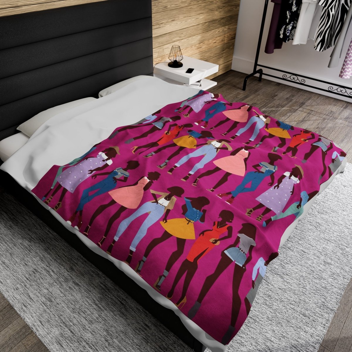 Brown Skin Girls Blanket - Afrocentric Art by The Trini Gee