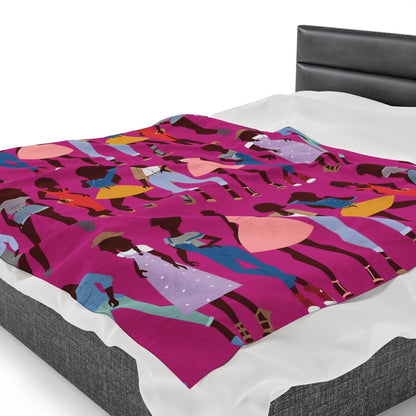 Brown Skin Girls Blanket - Afrocentric Art by The Trini Gee