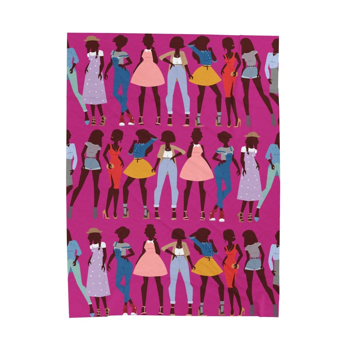 Brown Skin Girls Blanket - Afrocentric Art by The Trini Gee