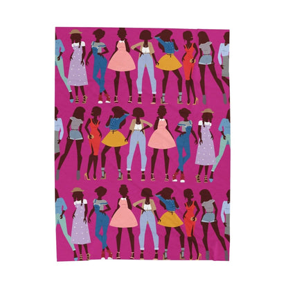 Brown Skin Girls Blanket - Afrocentric Art by The Trini Gee