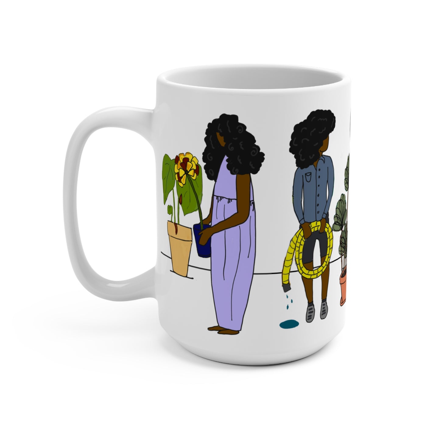 Black Women Garden Mug