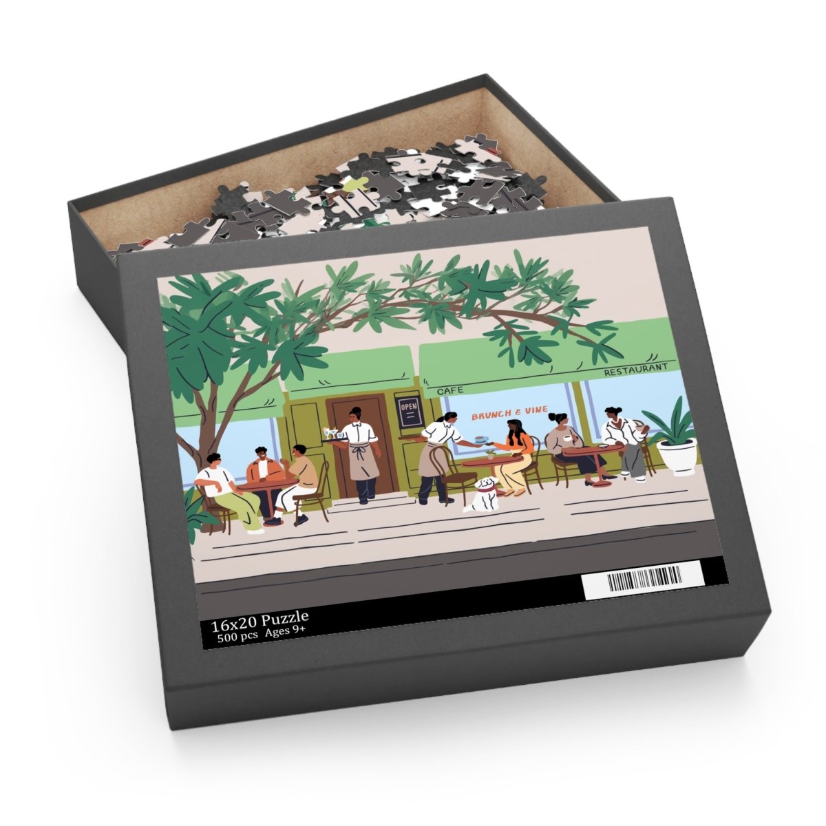 Cafe Scene Puzzle - Afrocentric Art by The Trini Gee