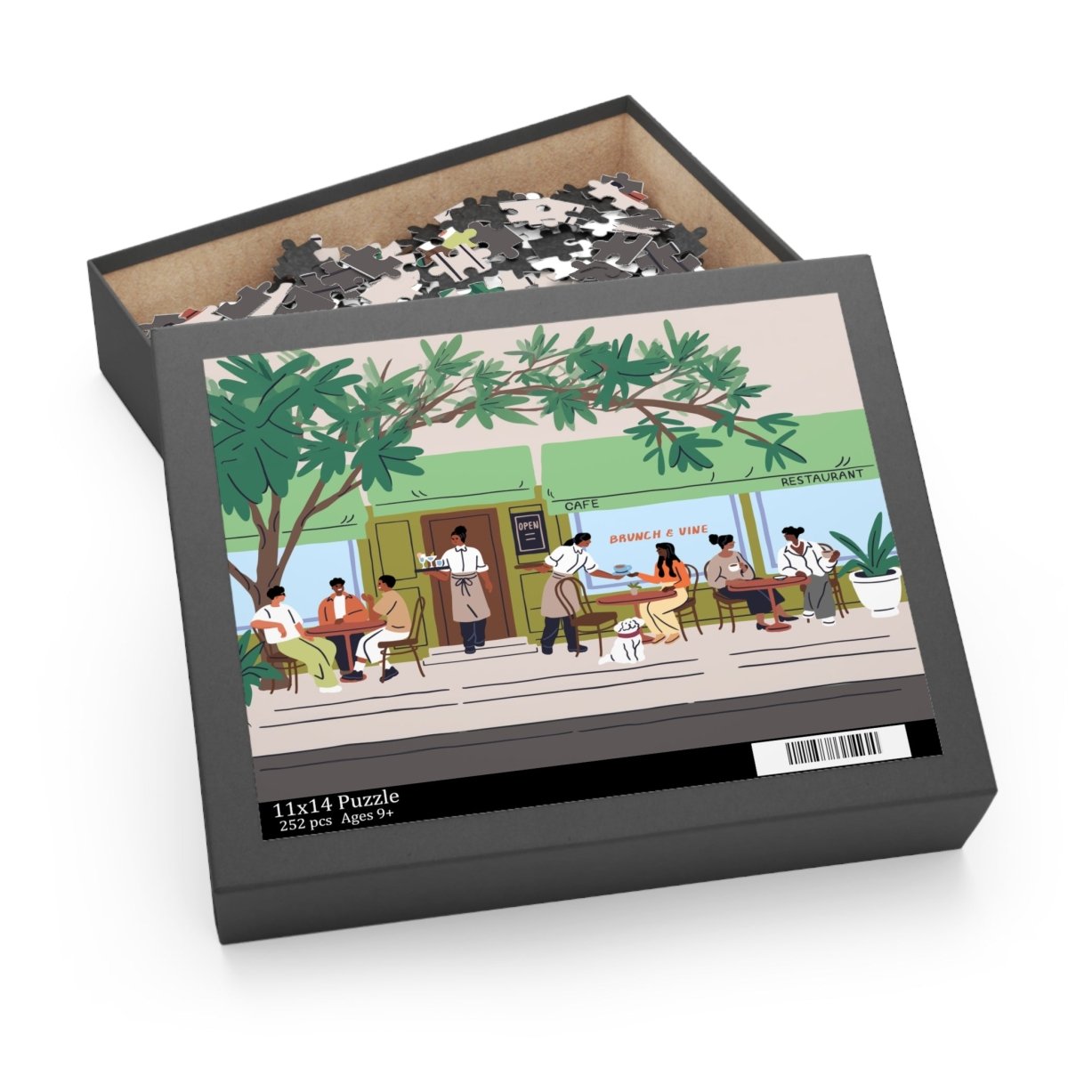 Cafe Scene Puzzle - Afrocentric Art by The Trini Gee