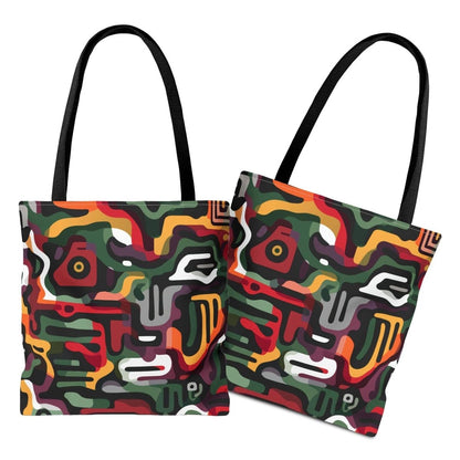 Camo Afro Tote Bag - Afrocentric Art by The Trini Gee