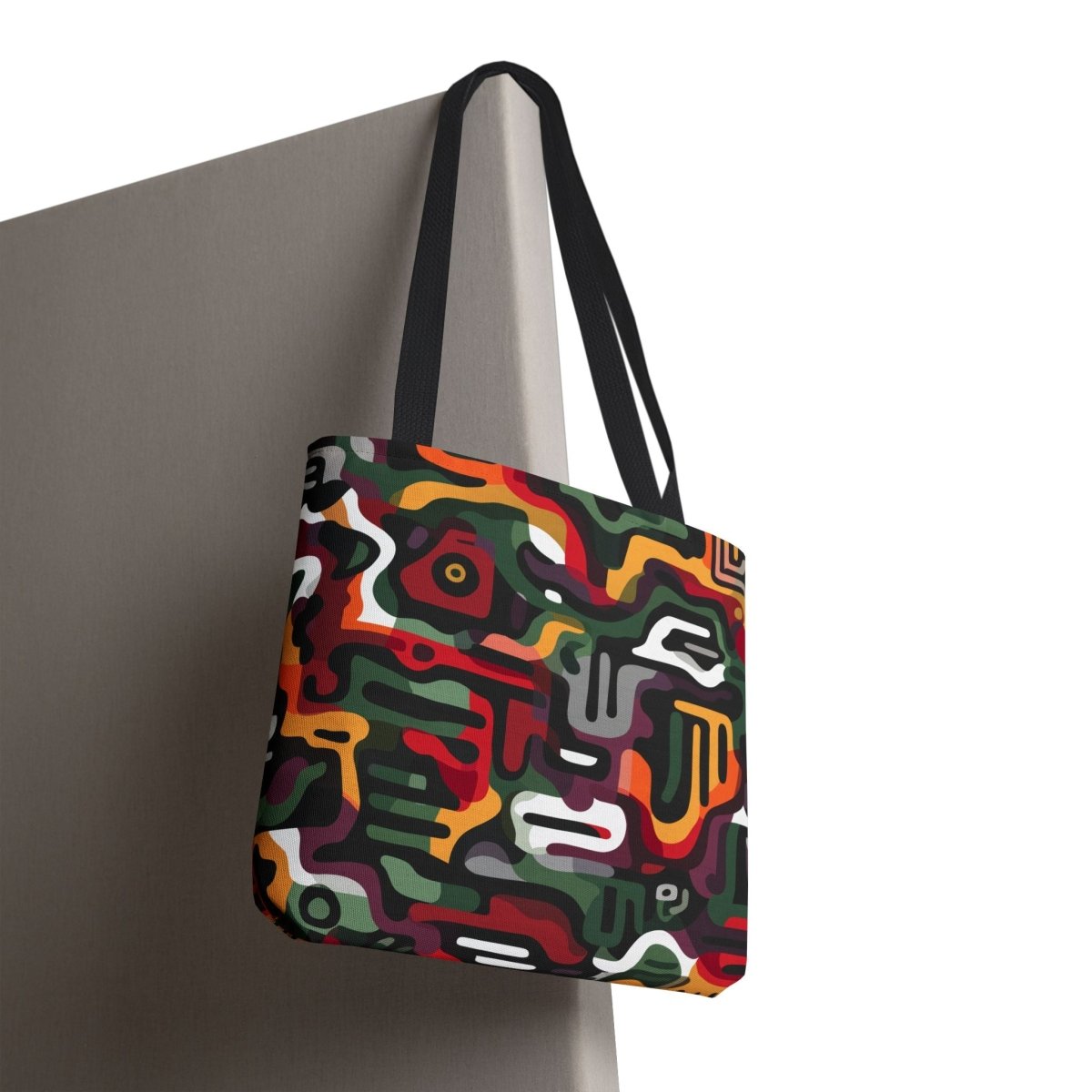 Camo Afro Tote Bag - Afrocentric Art by The Trini Gee