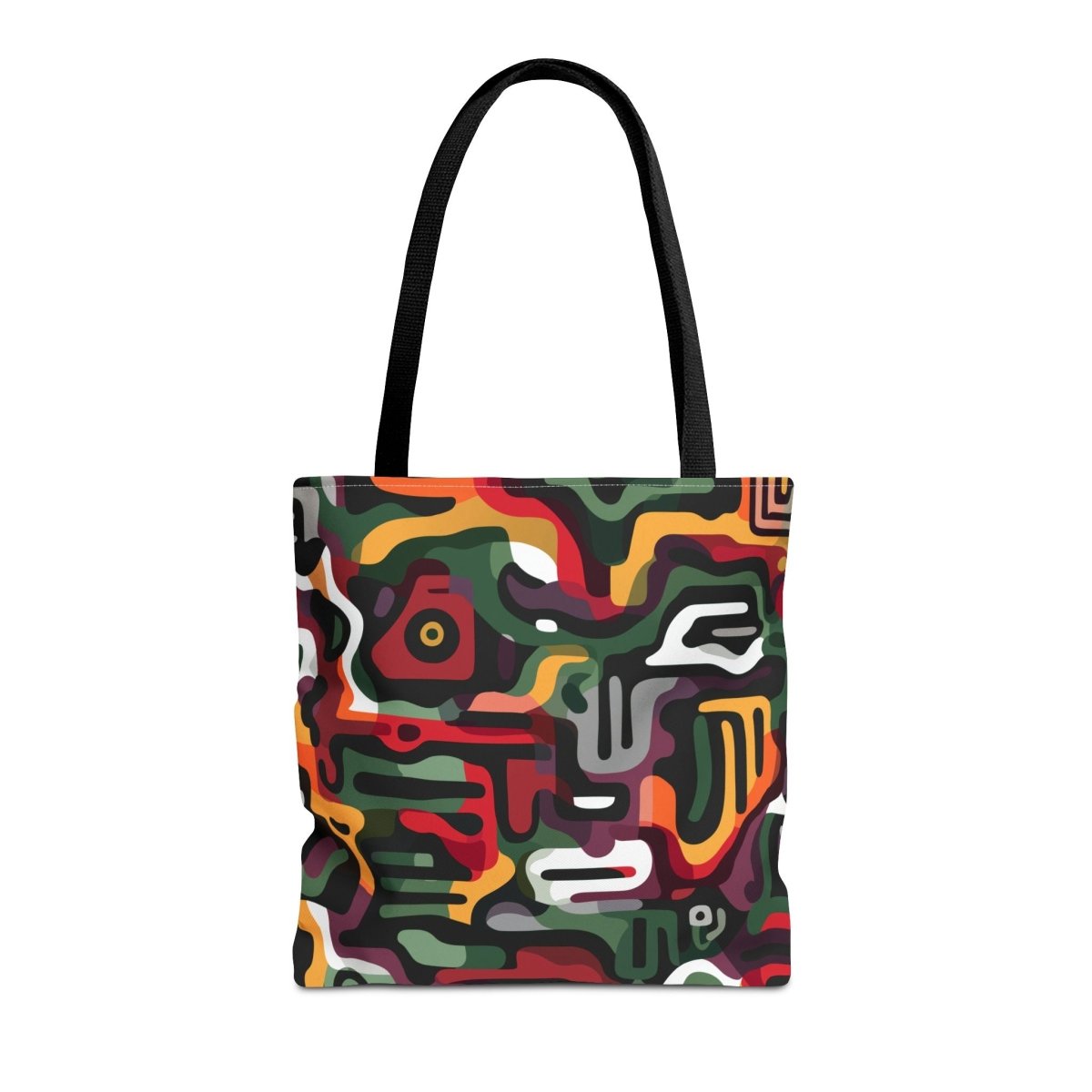 Camo Afro Tote Bag - Afrocentric Art by The Trini Gee