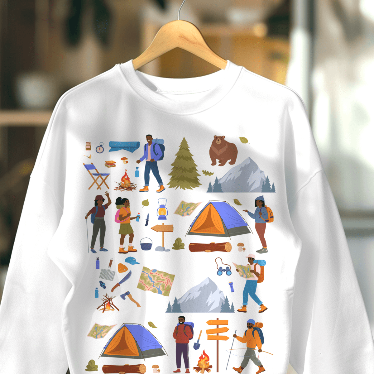 Camping and Hiking Sweatshirt - The Trini Gee