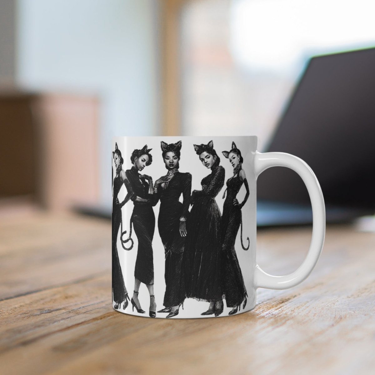 Cat Cosplay Mug - Afrocentric Art by The Trini Gee