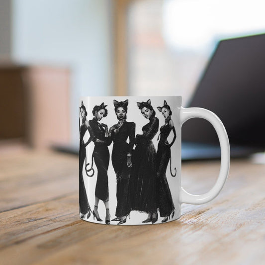 Cat Cosplay Mug - Afrocentric Art by The Trini Gee