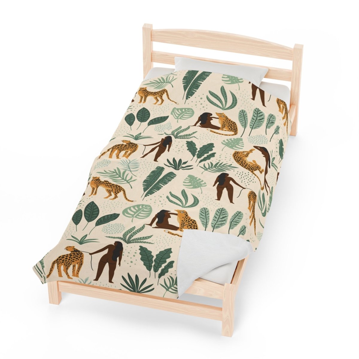 Cheetah Woman Blanket - Afrocentric Art by The Trini Gee