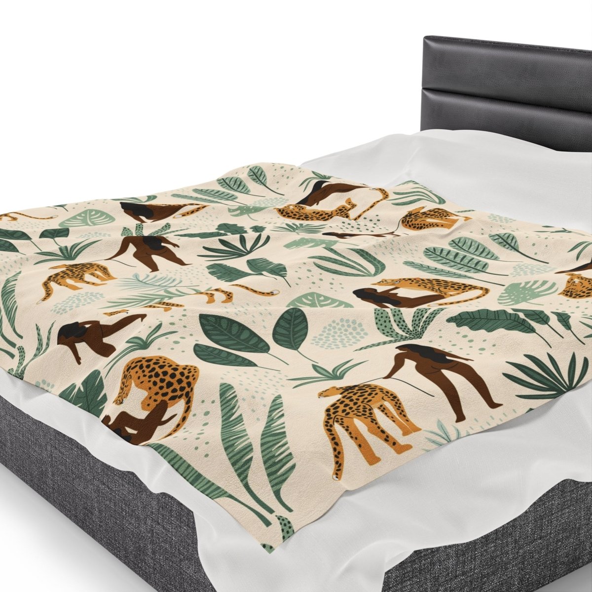 Cheetah Woman Blanket - Afrocentric Art by The Trini Gee