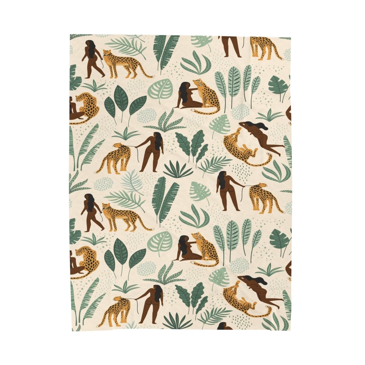 Cheetah Woman Blanket - Afrocentric Art by The Trini Gee