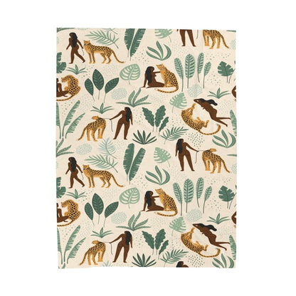 Cheetah Woman Blanket - Afrocentric Art by The Trini Gee