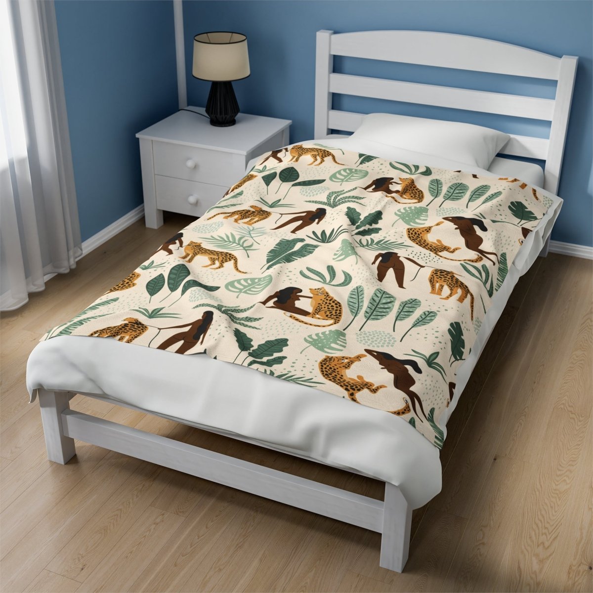 Cheetah Woman Blanket - Afrocentric Art by The Trini Gee