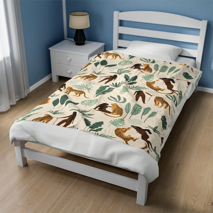 Cheetah Woman Blanket - Afrocentric Art by The Trini Gee