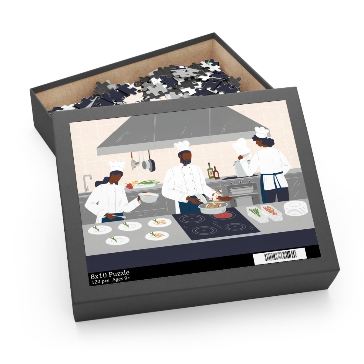 Chef Kitchen Puzzle - Afrocentric Art by The Trini Gee