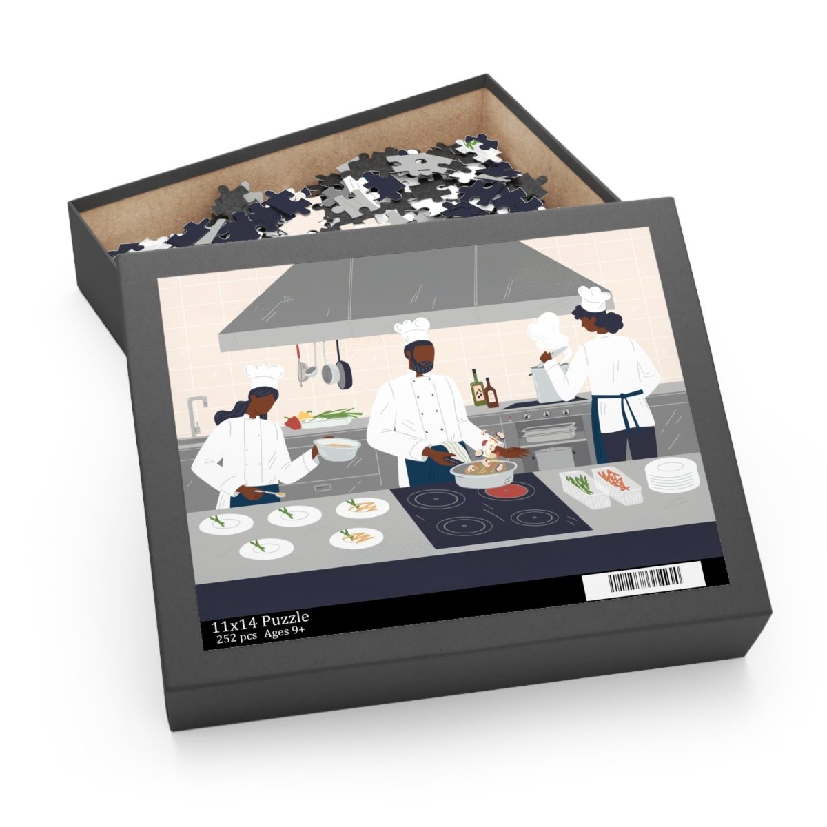 Chef Kitchen Puzzle - Afrocentric Art by The Trini Gee