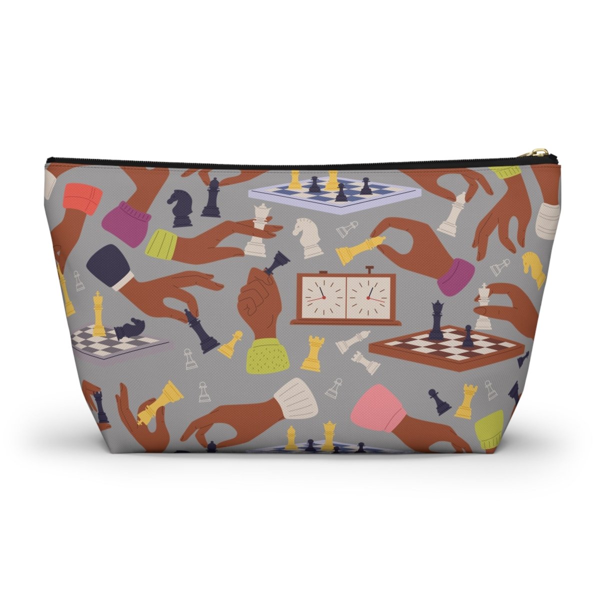 Chess Hands T-Bottom Pouch - Afrocentric Art by The Trini Gee