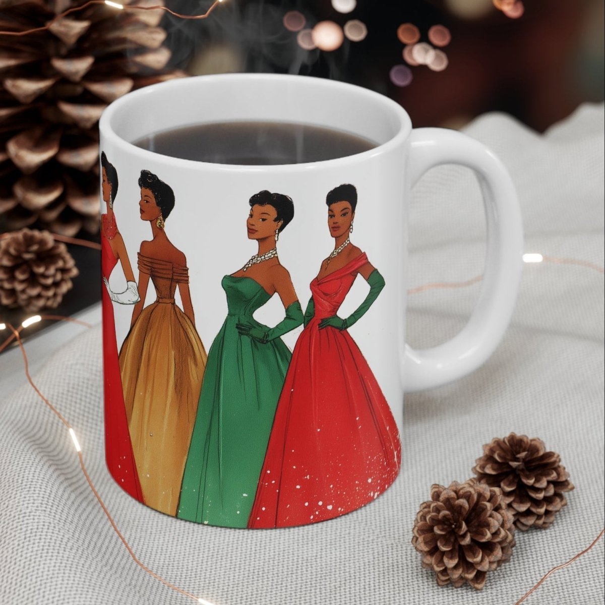 Christmas Fashion Mug - Afrocentric Art by The Trini Gee