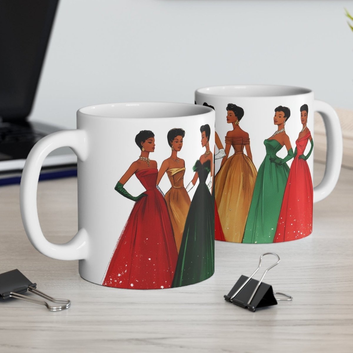 Christmas Fashion Mug - Afrocentric Art by The Trini Gee