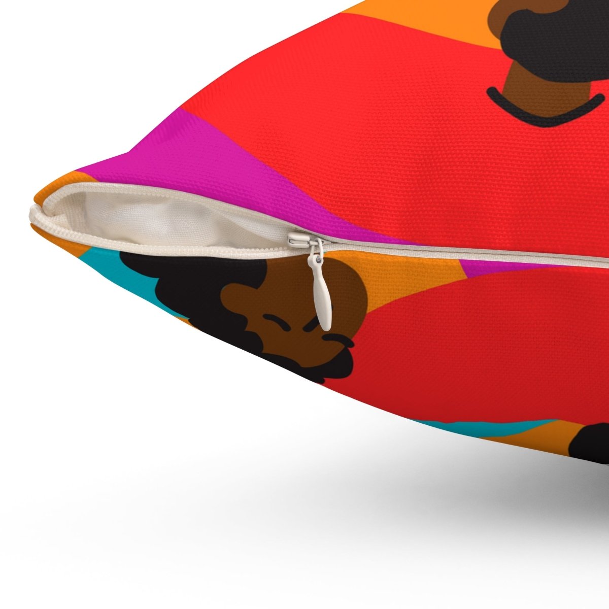 Circle Friends Pillow - Afrocentric Art by The Trini Gee