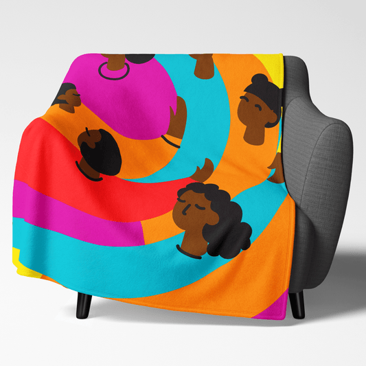 Circle of Women Blanket - Afrocentric Art by The Trini Gee