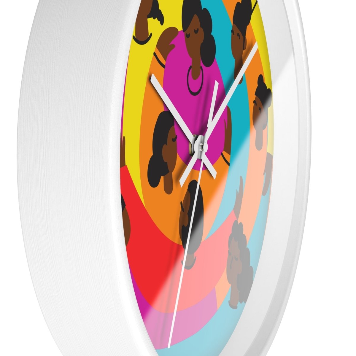 Circle of Women Wall Clock - Afrocentric Art by The Trini Gee