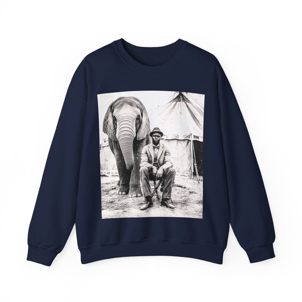 Circus Elephant Sweatshirt - Afrocentric Art by The Trini Gee